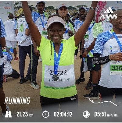 Judi Wahinya-Glover who ran a half marathon in aid of REAP